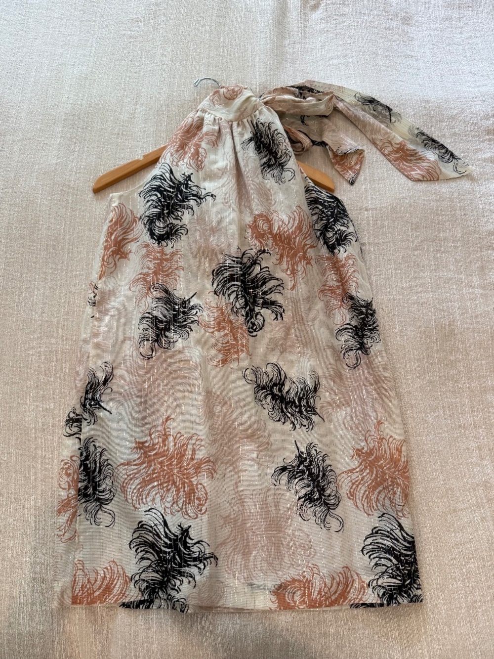 Trina Turk Halter Tie Back Mini Dress